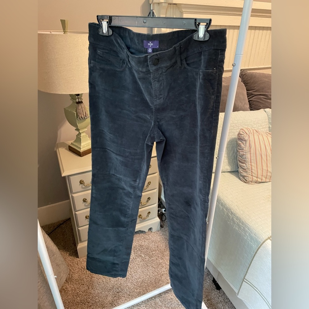 NYDJ Not Your Daughters Jeans Sz 8 Black Cords Corduroy
